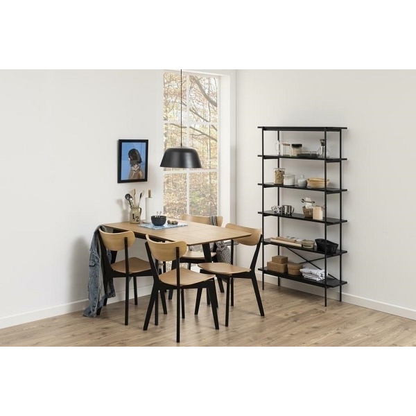 Stół Roxby rozkładany naturalny/ czarny - ACTONA